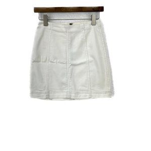 FREE PEOPLE White Stretchy Mini Skirt Size 4